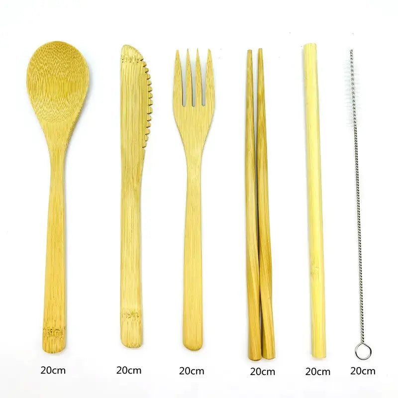 Bamboo Travel Utensils Set GLR SHOPPING