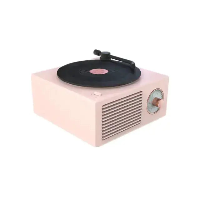 New Retro Vinyl Wireless Bluetooth Speaker Alarm Clock GLR SHOPPING