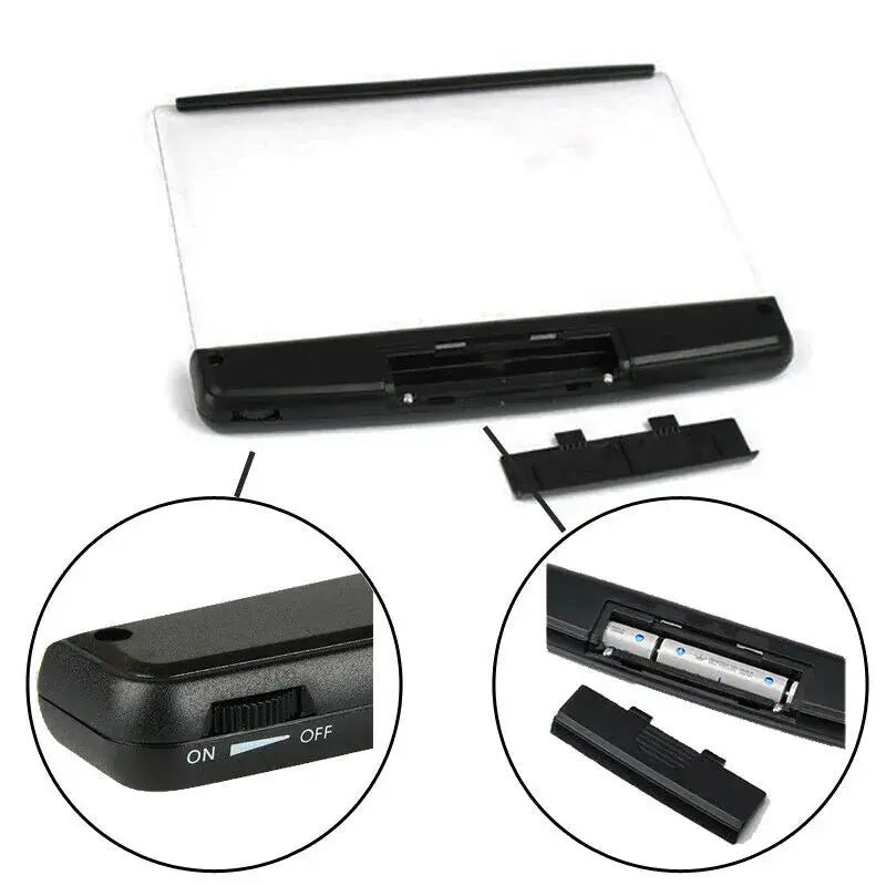 Portable Ultra-thin Flat Plate Panel Reading Light GLR SHOPPING