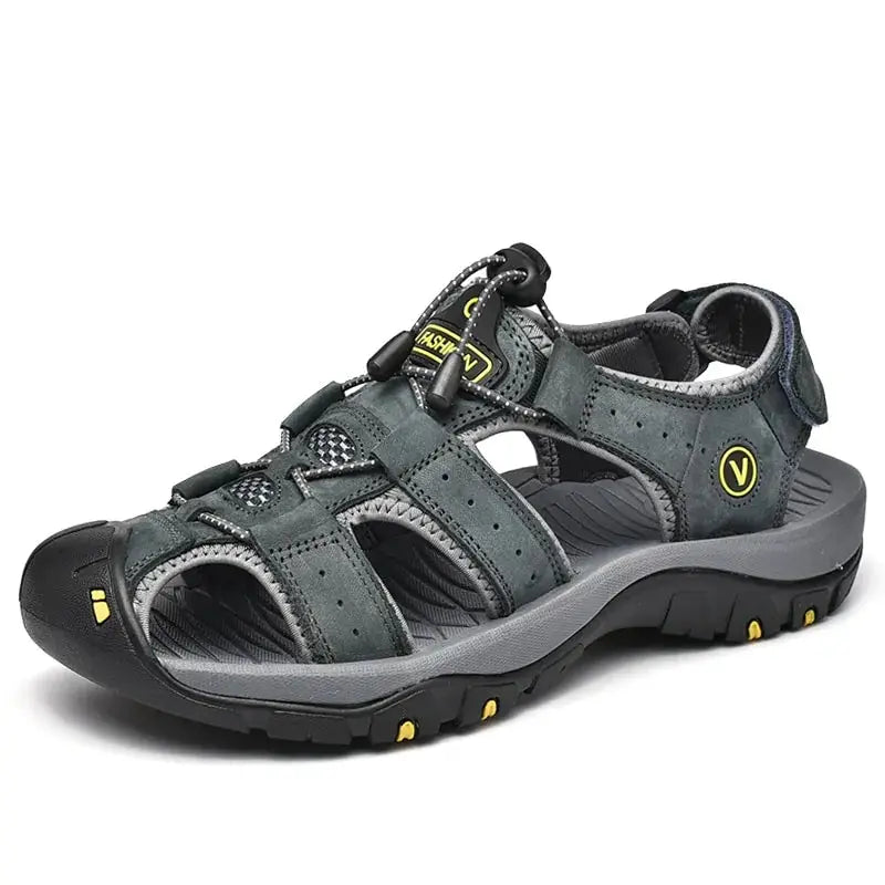 MIXIDELAI Genuine Leather Men Shoes Summer New Large Size Men's Sandals GLR SHOPPING