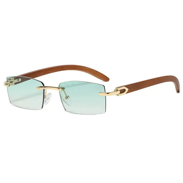 Rectangle Fashion Rimless Sunglasses GLR SHOPPING