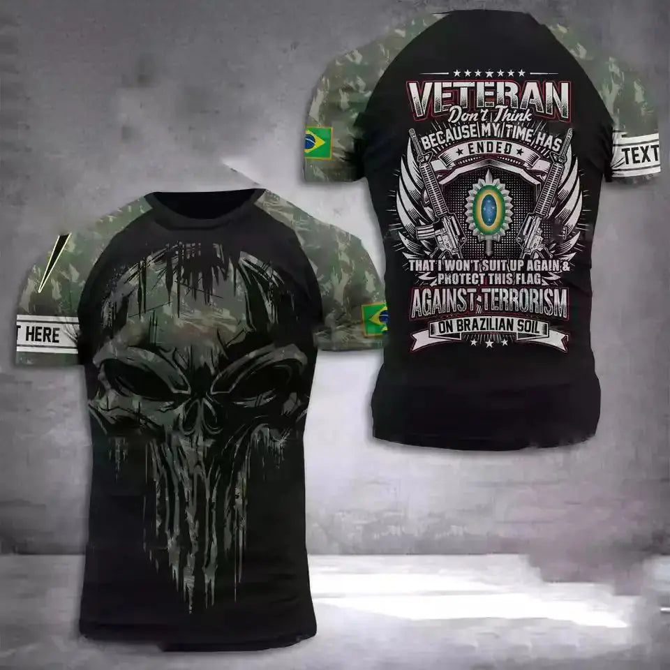 Camisetas Masculinas Estampadas em 3D GLR SHOPPING