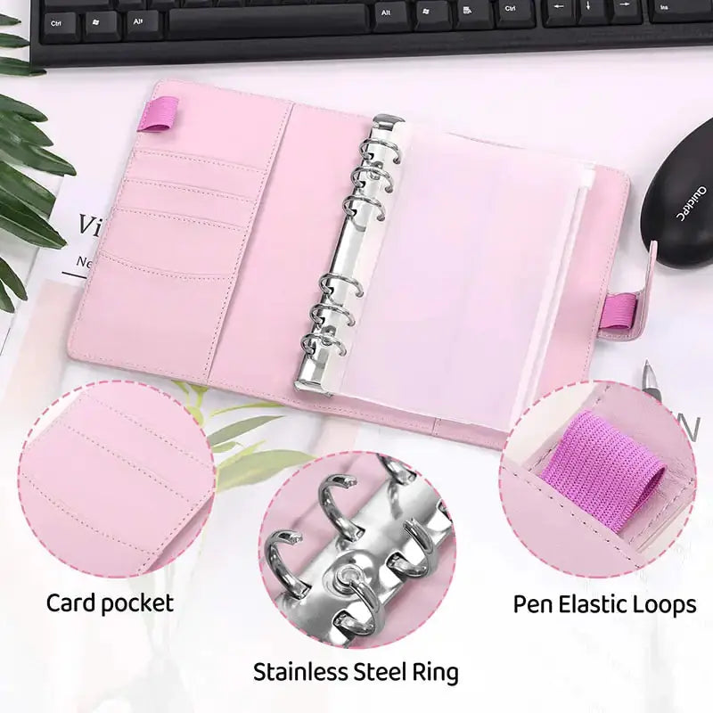 A6 Leather Budget Binder GLR SHOPPING