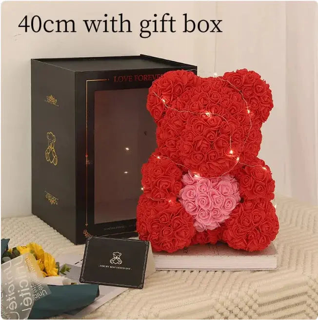 Rose Bear Teddy - Valentine's Day PE Foam Rose Bear GLR SHOPPING