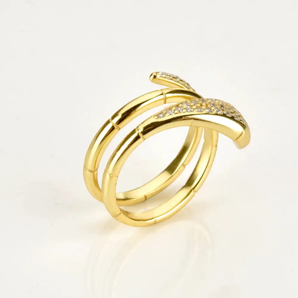Three-Circle Snake Rings for Women GLR SHOPPING