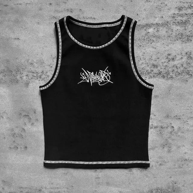 2022 Summer Print Personality Bright Color Sleeveless Y2K Clothes GLR SHOPPING