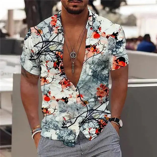 Summer Hawaiian Floral Shirts For Men GLR SHOPPING