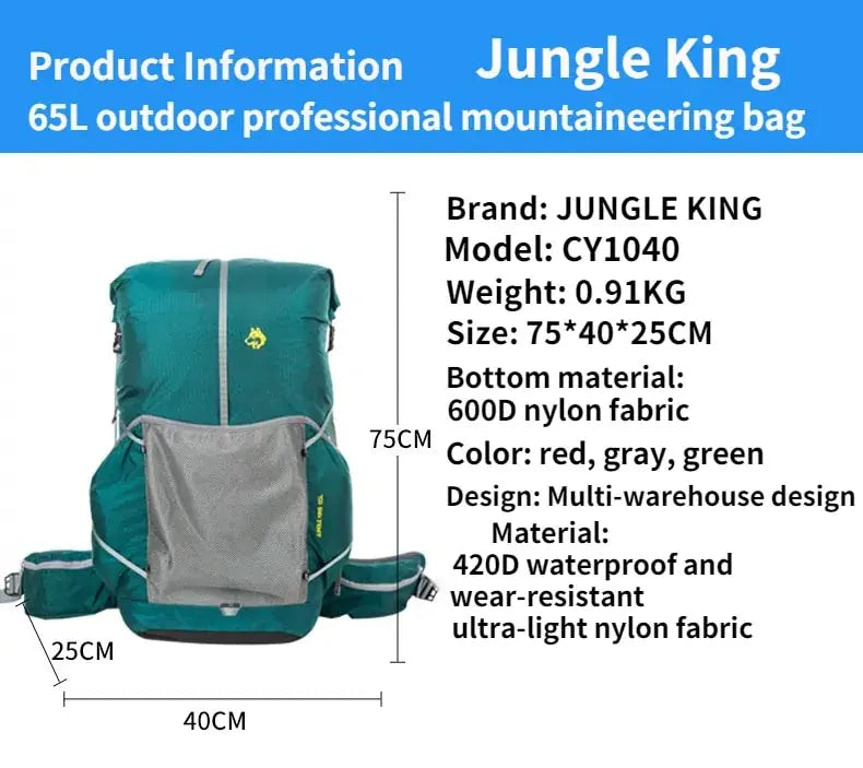 Water-Resistant Hiking Backpack GLR SHOPPING