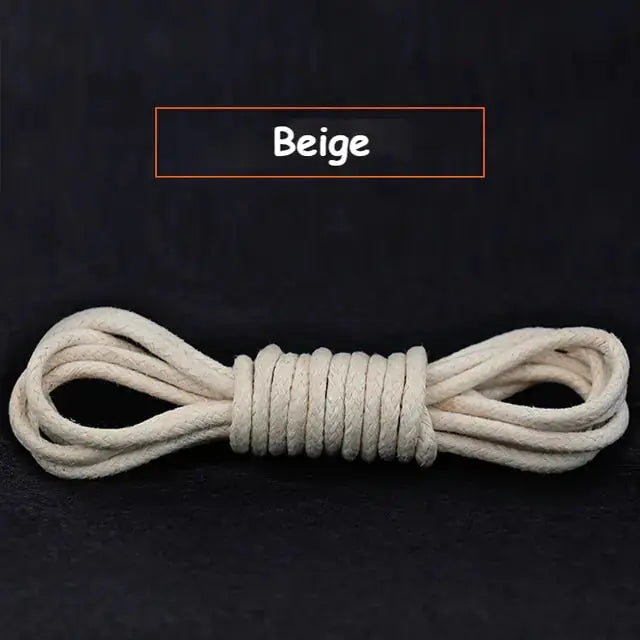 Cotton Waxed Round Shoelaces Set GLR SHOPPING
