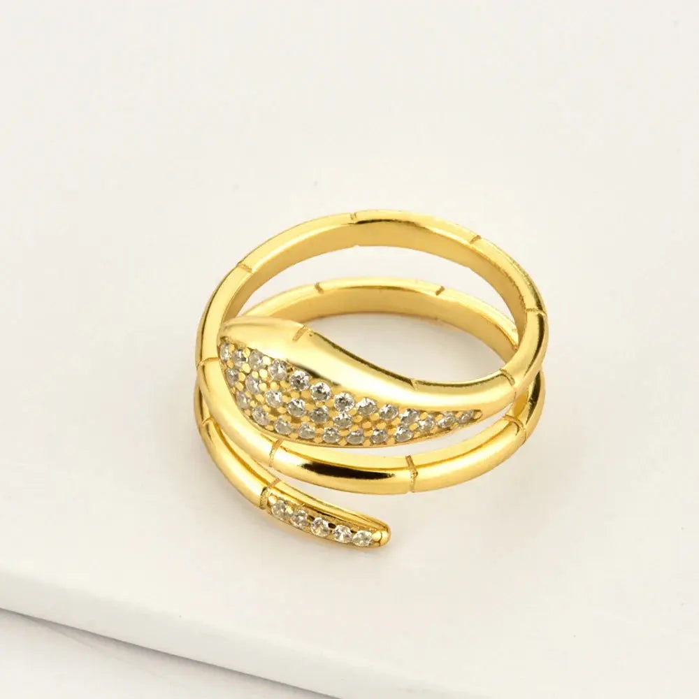 Three-Circle Snake Rings for Women GLR SHOPPING