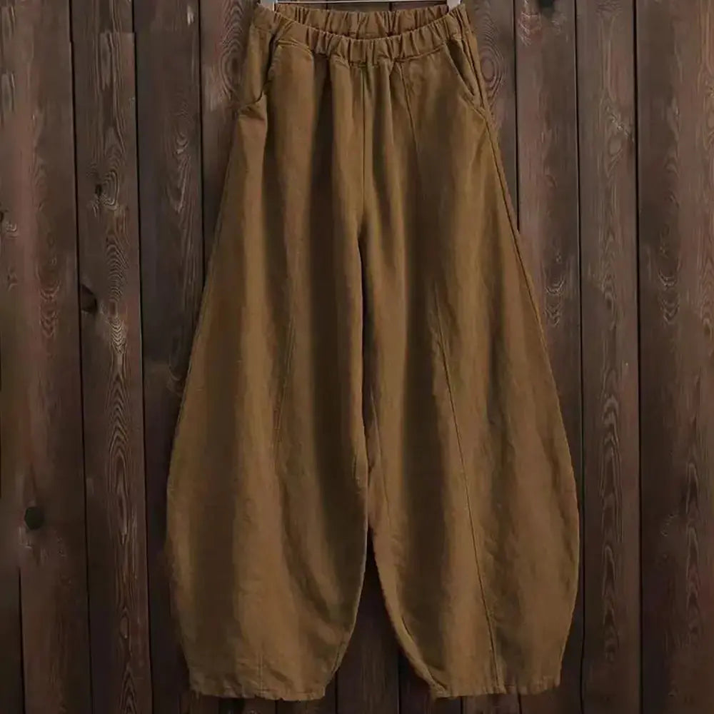 Cotton Linen Style Bloomers Wide Leg Pants GLR SHOPPING