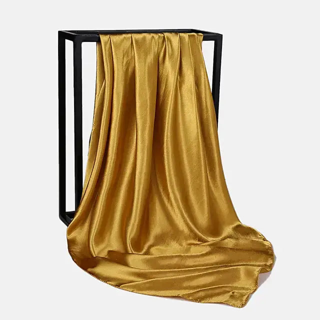 Solid Color Silk Neckerchief Scarf GLR SHOPPING