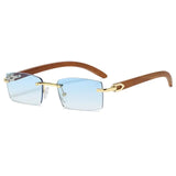 Rectangle Fashion Rimless Sunglasses