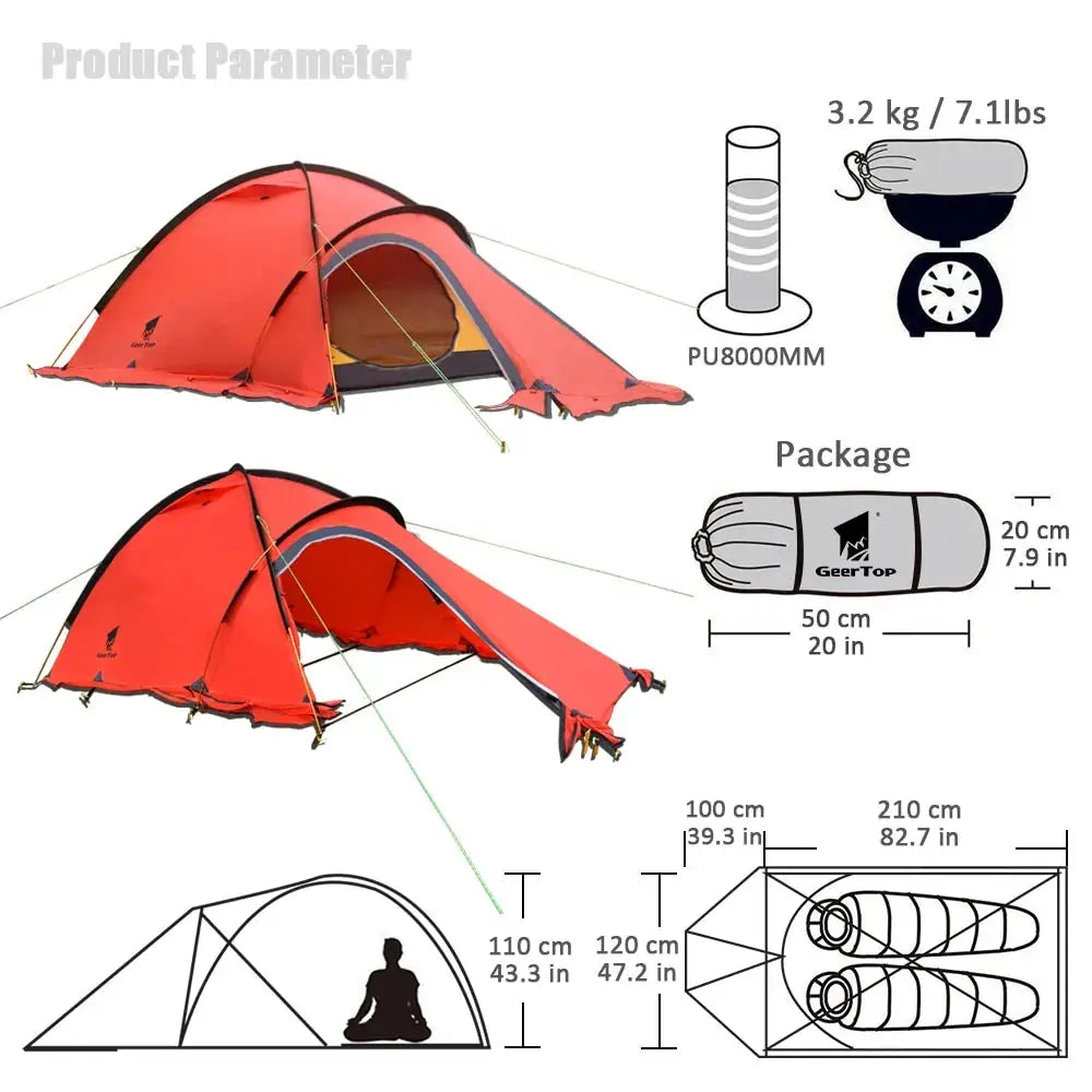 Ultralight Waterproof Alpine Tent GLR SHOPPING