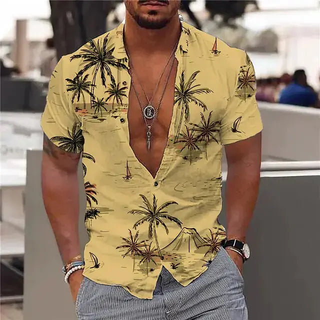 Summer Hawaiian Floral Shirts For Men GLR SHOPPING