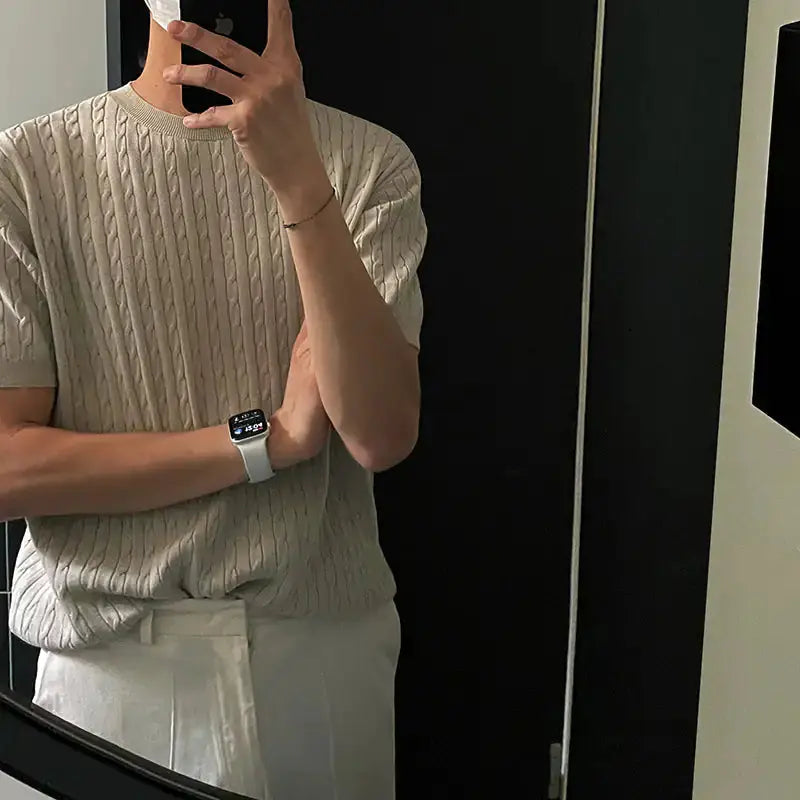 VG Knitted Twist Shirt GLR SHOPPING