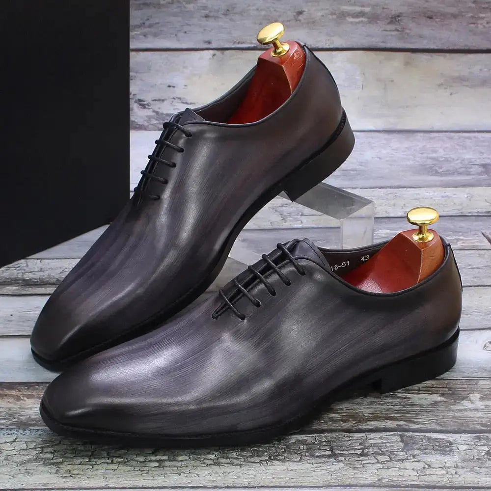 Men's Leather Oxford Shoes GLR SHOPPING