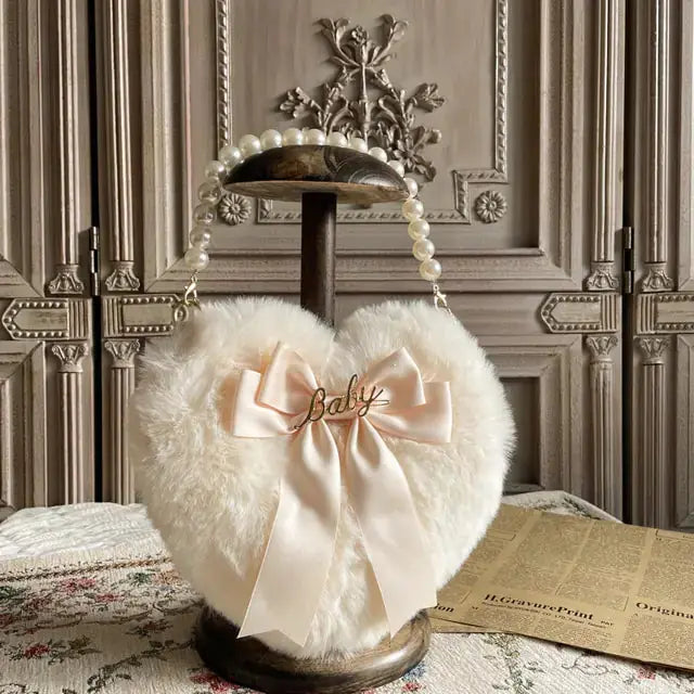 Heart Plush Hand Carrying Bag GLR SHOPPING