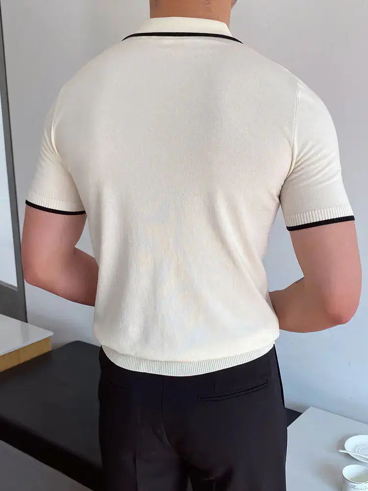 Open Neck Short Sleeve Polo GLR SHOPPING