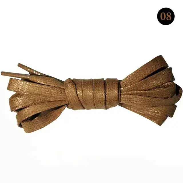 Flat Waxed Cotton Shoelaces Collection GLR SHOPPING