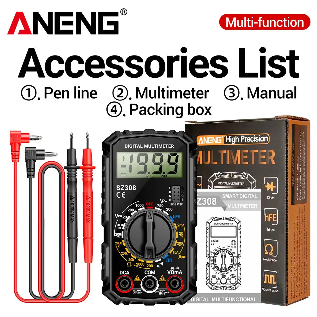High-Precision Digital Multimeter GLR SHOPPING
