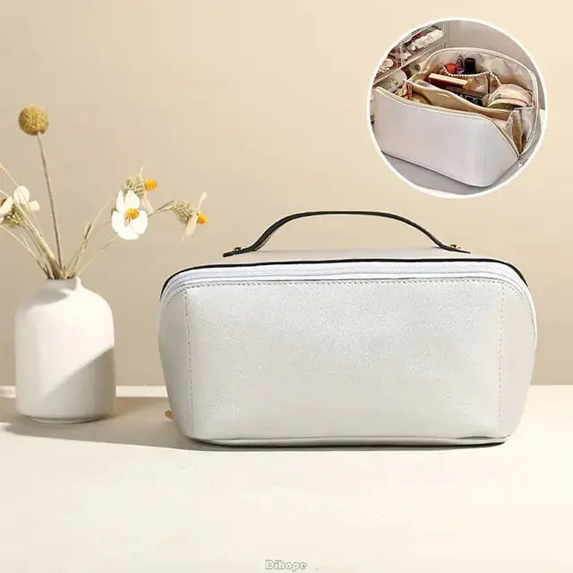 Large-Capacity Leather Cosmetic Bag - GLR SHOPPING