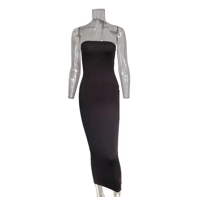 Chest Wrapped Long  Dress - GLR SHOPPING