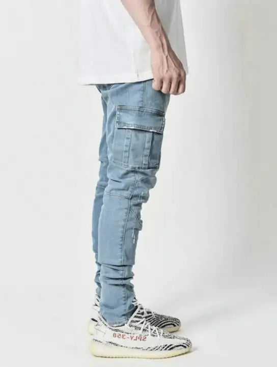 Men's Side Pockets Skinny Jeans