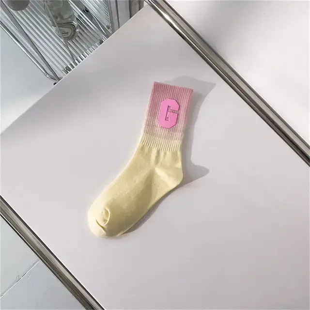Women Tie-dye Middle Tube Socks GLR SHOPPING