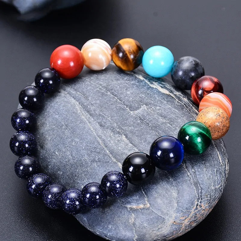 Eight Planets Natural Stone Bracelet