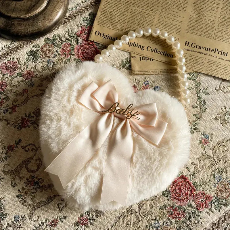 Heart Plush Hand Carrying Bag GLR SHOPPING
