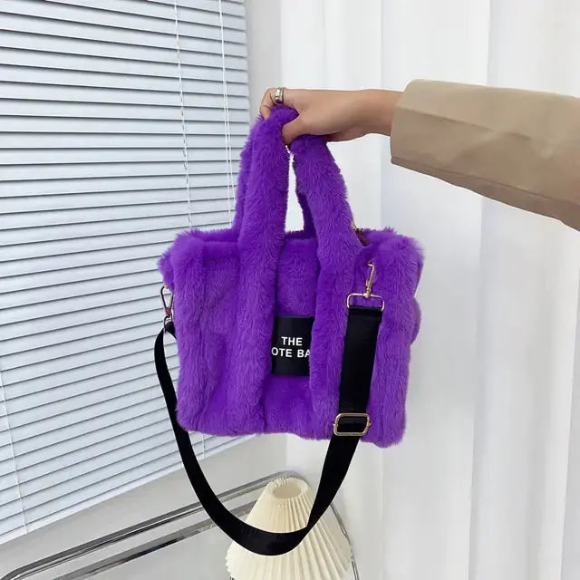 Designer Faux Fur Tote Bag - GLR SHOPPING