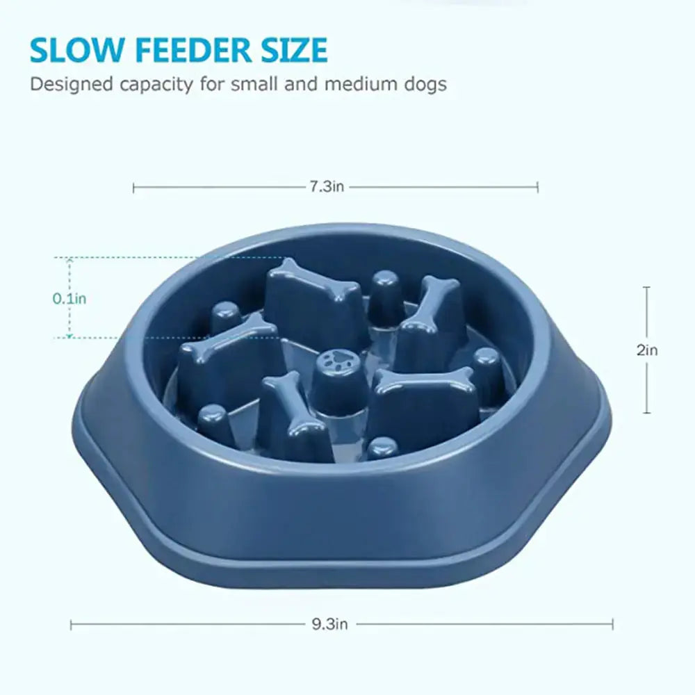 Slow Feeder Bone Design Pet Bowl GLR SHOPPING