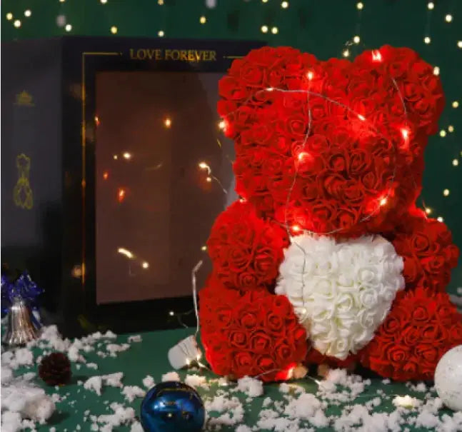 Rose Bear Teddy - Valentine's Day PE Foam Rose Bear GLR SHOPPING