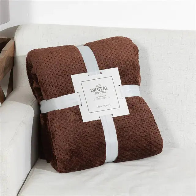 Fluffy Plaid Winter Bed Blankets GLR SHOPPING