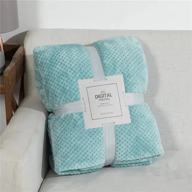 Fluffy Plaid Winter Bed Blankets GLR SHOPPING