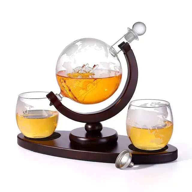 Whiskey Decanter Globe Wine Aerator Glass Set GLR SHOPPING