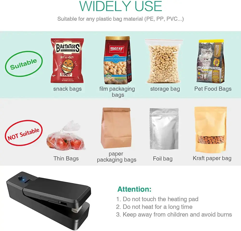 Portable Bag Vacuum Heat Sealer GLR SHOPPING