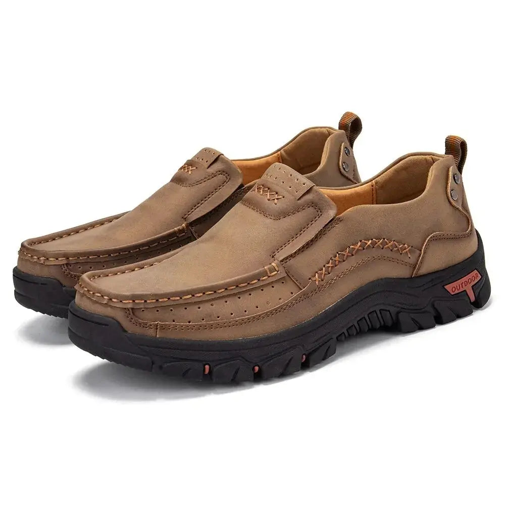 Men's Casual Breathable Loafers Leather Shoes GLR SHOPPING