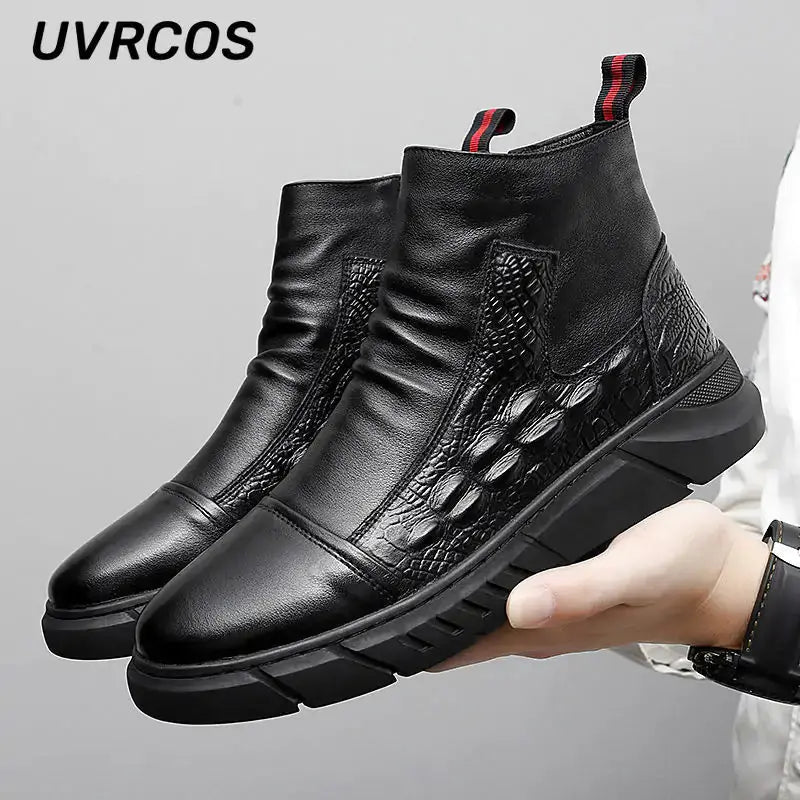 Thick-soled Men Work Boots Shoes GLR SHOPPING