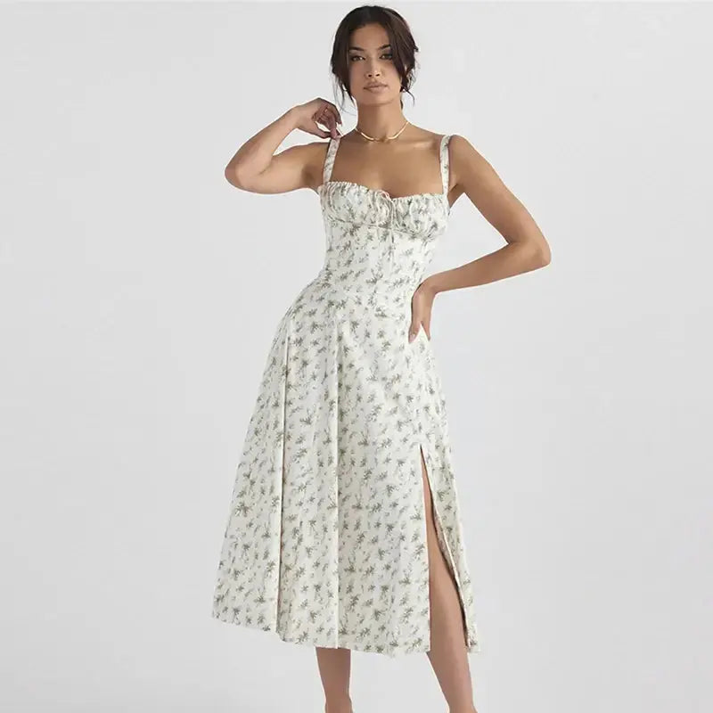 Pink Floral Office Midi Dress GLR SHOPPING