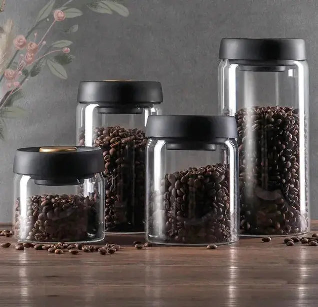 Vacuum Sealed Glass Storage Jar Set GLR SHOPPING