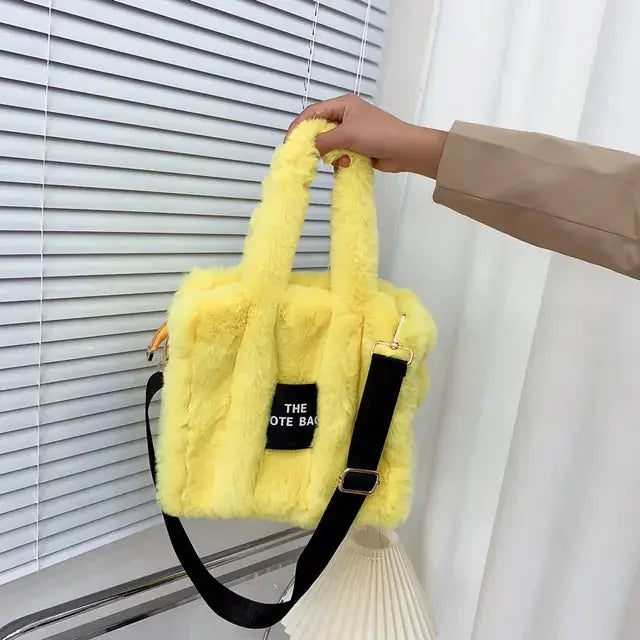 Designer Faux Fur Tote Bag - GLR SHOPPING