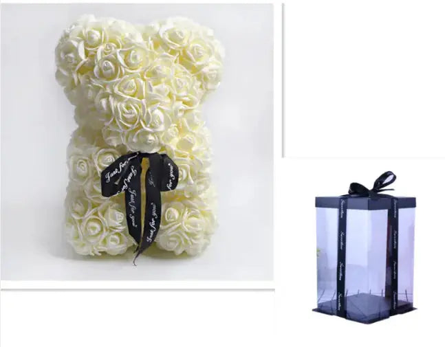 Rose Bear Teddy - Valentine's Day PE Foam Rose Bear GLR SHOPPING