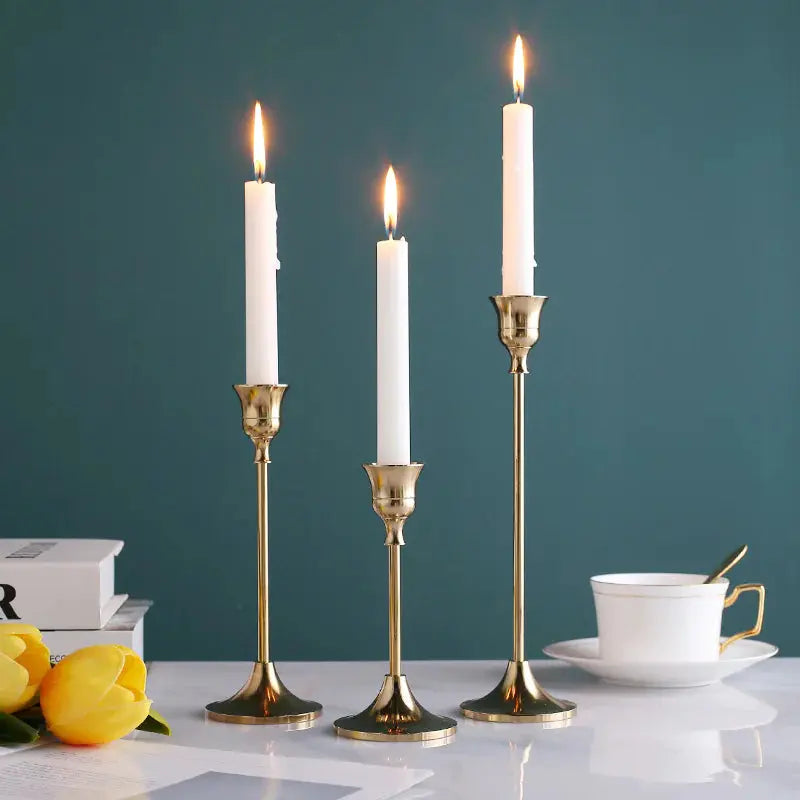Elegant Vintage Gold Candle Holder GLR SHOPPING