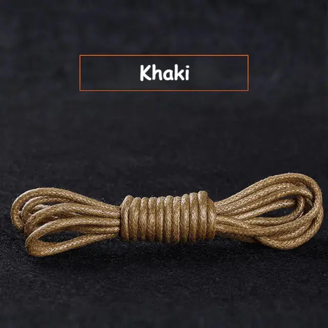 Cotton Waxed Round Shoelaces Set GLR SHOPPING