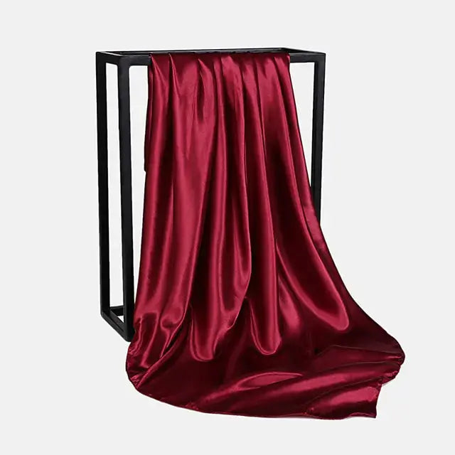 Solid Color Silk Neckerchief Scarf GLR SHOPPING