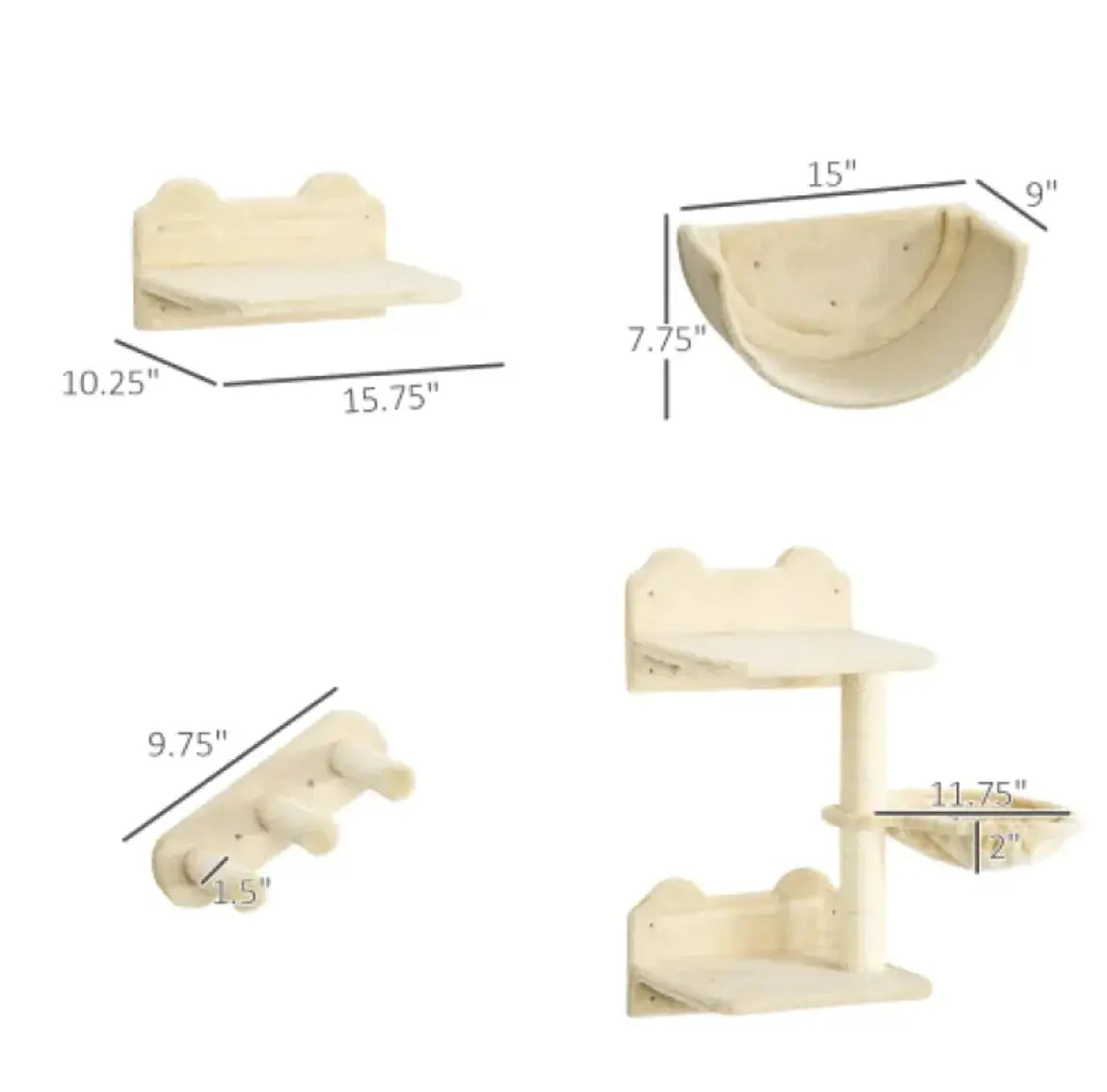 Cat Wall Shelves Set Furniture GLR SHOPPING