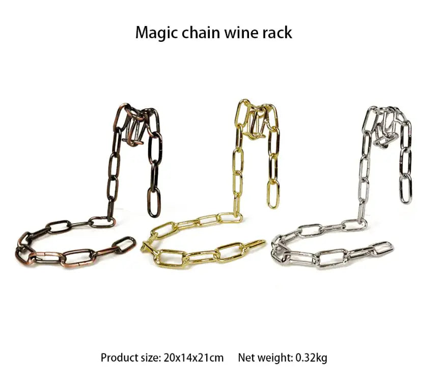 Magic Iron Chain Wine Bottle Holder GLR SHOPPING