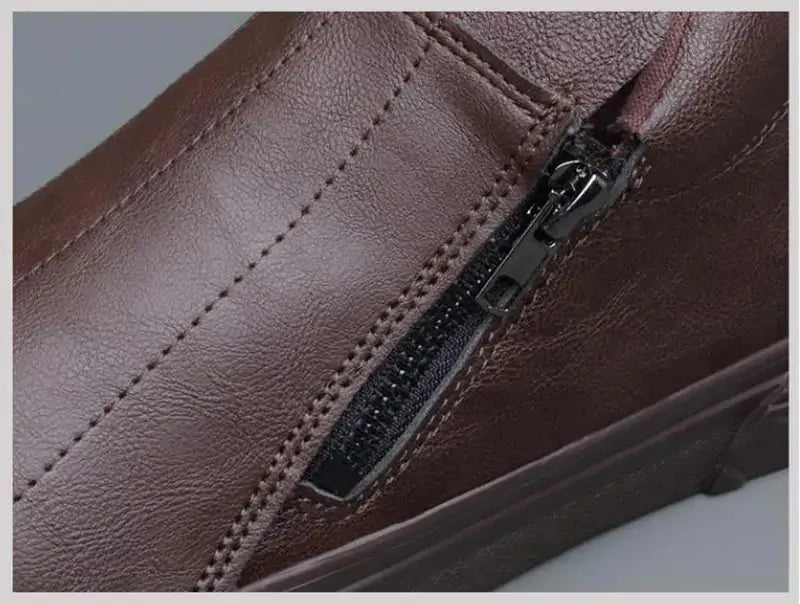 Men Vulcanized Leather Loafer Shoes GLR SHOPPING